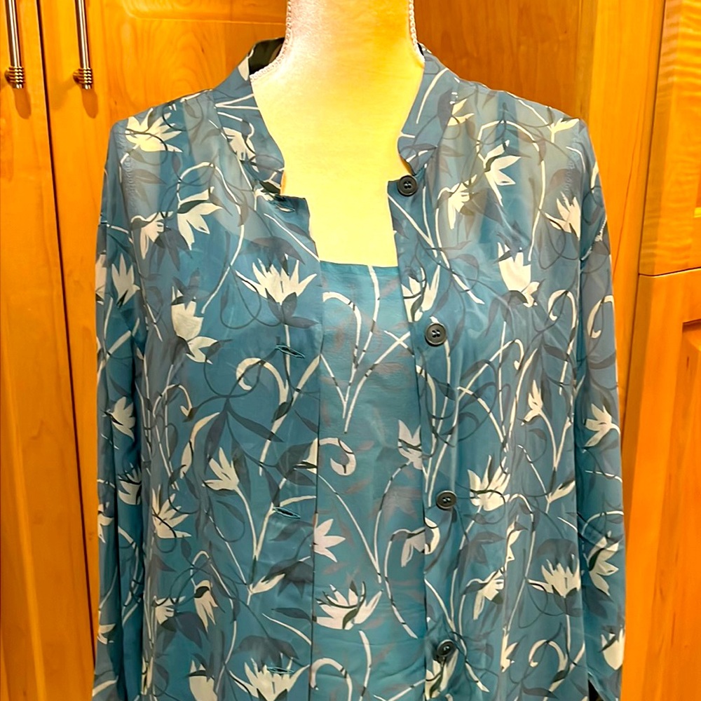 Giorgio, Armani la Colezioni silk sundress with matching over blouse, size 10